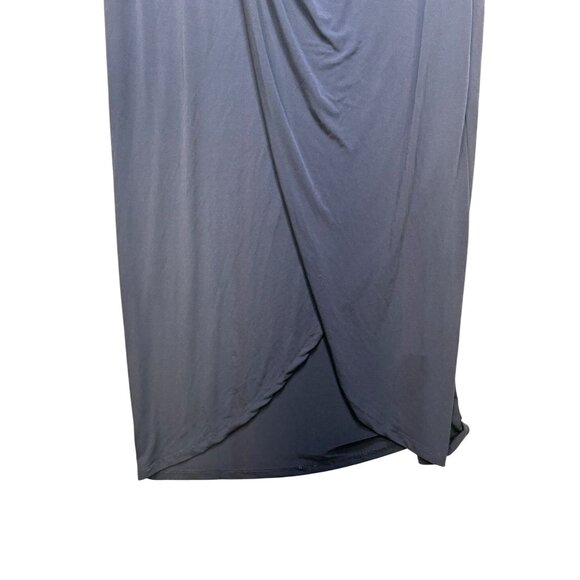 Connected Apparel Womens Lace & Draped Maxi Evening Dress 18W Navy Blue - Picture 4 of 16